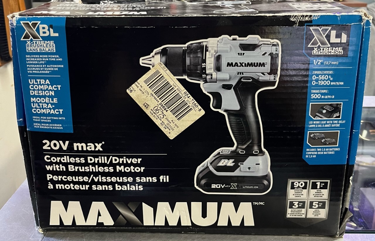 Maximum 20V Max Cordless Drill / Driver Brushless 612002092017 Pawn