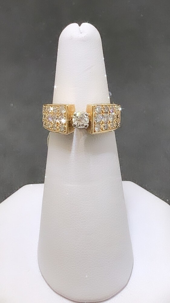 14KT yellow gold diamond Engagement ring