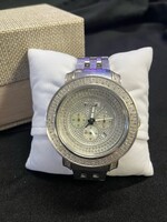 Mens Freeze Stainless Steel Water Resistant Diamond Dial Watch #FR20  