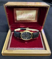 Vintage Longines Watch Black Dial With box