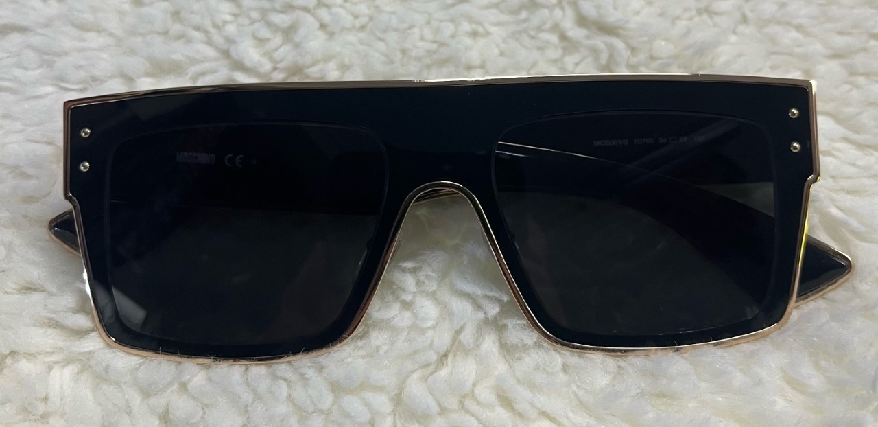 Womens Moschino Sunglasses Black With Gold Trim MOS 001/S 807R 