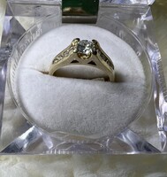 14KT custom gold ring with diamonds and appraisal