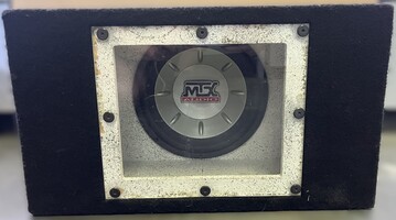 MTX Audio 10" subwoofer in box
