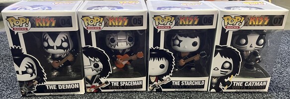 Rare KISS Rock Band Funko Pops (2010 Release)