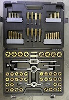 MAXIMUM Tap & Die Set, Titanium Coated, SAE/Metric, Carbon Steel, 86-pc