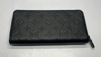 Louis Vuitton Zippy Vertical Wallet Monogram Shadow Black