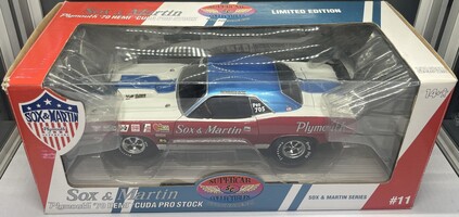 Sox & Martin Plymouth '70 Hemi Cuda Pro Stock Supercar Collectibles 1:18