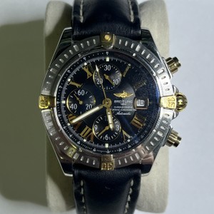 Breitling Chronomat Evolution Clone with Leather Band 