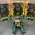 Set of 4 Teenage Mutant Ninja Turtles Giant Figures 12" 2002 Playmates
