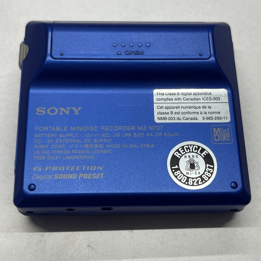 Walkman Sony MZ-E707 Minidisc – Lecteur MD Occasion Testé – Envoi Rapide