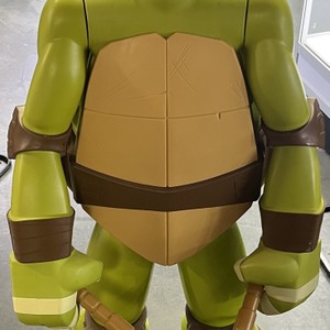 4ft Michelangelo TMNT Poseable Figure with Nunchucks and Storage Shell